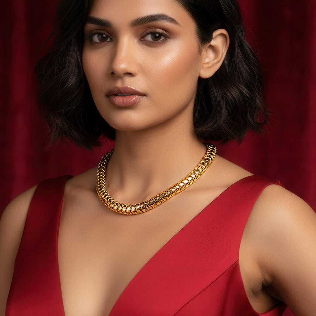Gold Plated Snake Chain Necklace | Anti-Tarnish Jewelry for women