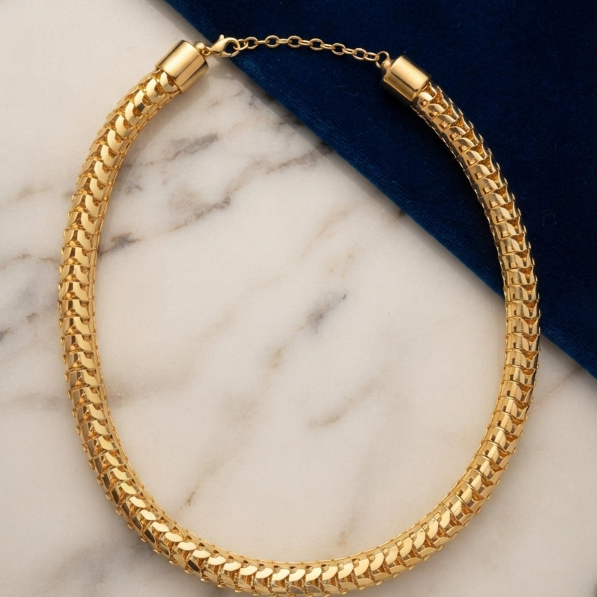 Gold Plated Snake Chain Necklace | Anti-Tarnish Jewelry for women