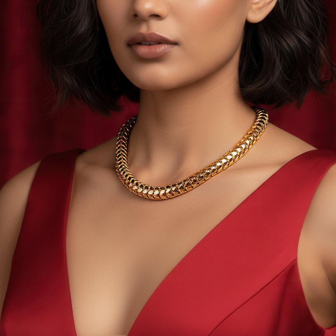 Gold Plated Snake Chain Necklace | Anti-Tarnish Jewelry for women