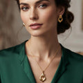 Anti Tarnish Stainless Steel Necklace with Earrings Set |Minimalist Gold Jewellery for women