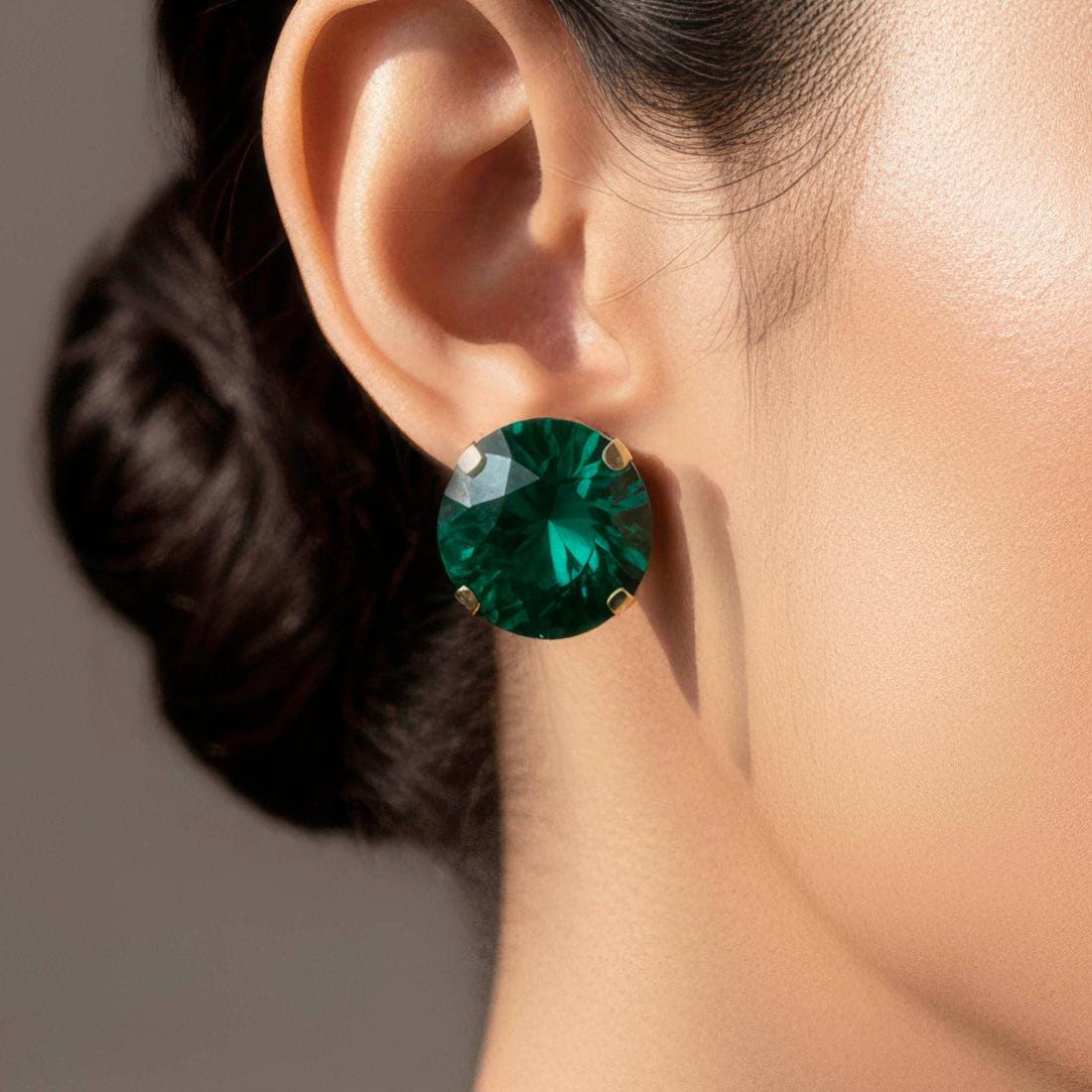 Green Crystal Jewelry|Necklace for women|Gift for her|Anti Tarnish