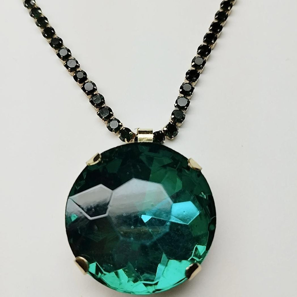 Green Crystal Jewelry|Necklace for women|Gift for her|Anti Tarnish