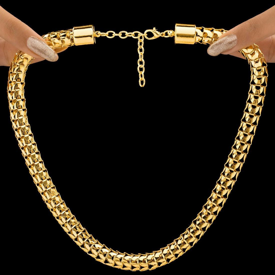 Gold Plated Snake Chain Necklace | Anti-Tarnish Jewelry for women