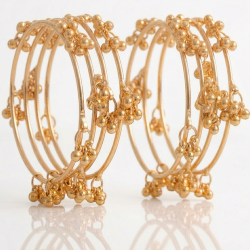 Elegant Gold Kashmiri Style Bangle Set for Women – Traditional Ethnic Bangles
