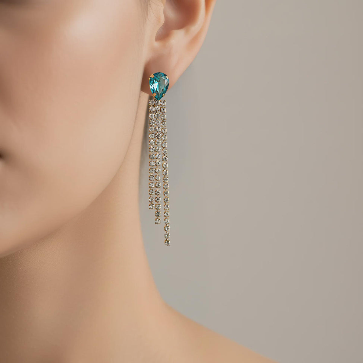 Anti-Tarnish Rhinestone Necklace and Earrings Set | Statement Jewelry for Women