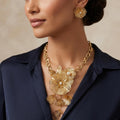 Anti-Tarnish Statement Necklace with Earrings Set | Lightweight Jewellery for women