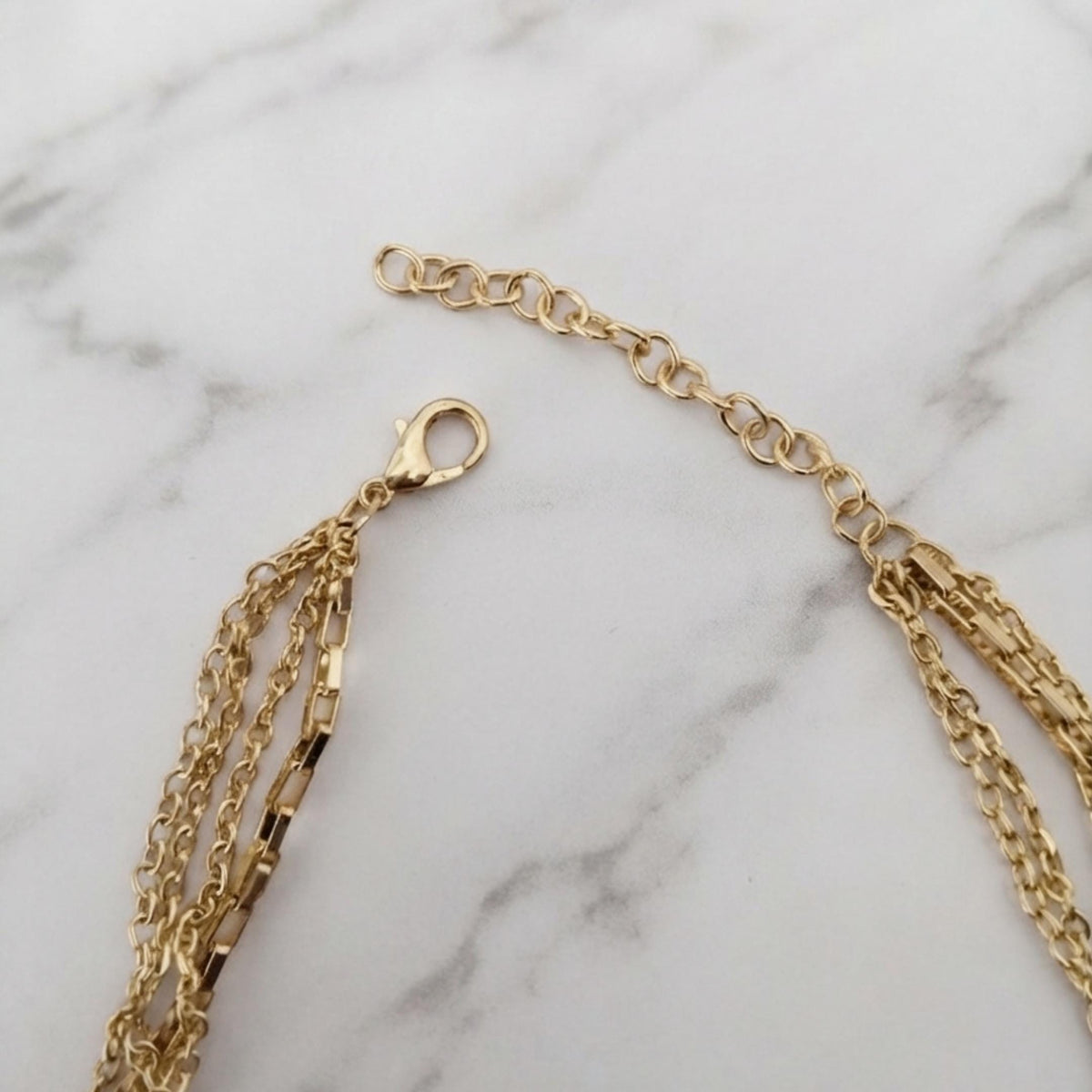 Gold Layered Necklace Stainless Steel Multicolor Crystal,Dainty Everyday Jewelry,Gift for Her