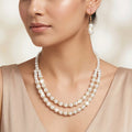 Elegant Pearl Necklace & Earrings Set – Anti-Tarnish Jewellery